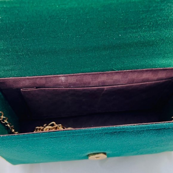 Women Summer Seashells Suede CZ Stones Clutch Bag Purse Wrist Crossbody Strap - Picture 5 of 7